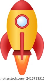vector of a rocket being launched