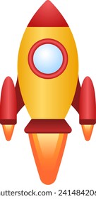vector of a rocket being launched