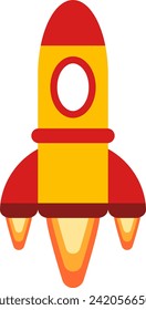 vector of a rocket being launched