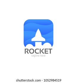 Vector Rocket Design Logo, elements, icons, symbols, abstract, set, shapes, innovative and creative inspiration for business company, template collection, and marketing promotions with flat style