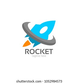 Vector Rocket Design Logo, elements, icons, symbols, abstract, set, shapes, innovative and creative inspiration for business company, template collection, and marketing promotions with flat style