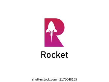 Vector Rocket Design Logo, elements, icons, symbols, abstract, set, shapes, innovative and creative inspiration for business company, template collection, and marketing promotions with Flat Style