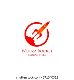 Vector Rocket Design Logo, elements, icons, symbols, abstract, set, shapes, innovative and creative inspiration for business company, template collection, and marketing promotions with Flat Style.