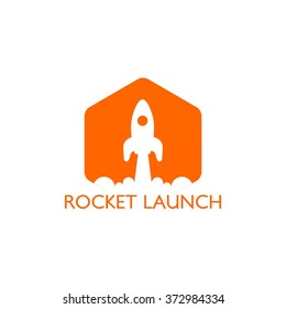 Vector Rocket Design Logo, elements, icons, symbols, abstract, set, shapes, innovative and creative inspiration for business company, template collection, and marketing promotions with Flat Style