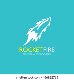 Vector Rocket Design Logo, elements, icons, symbols, abstract, set, shape with Flat Style Design. Vector Illustration