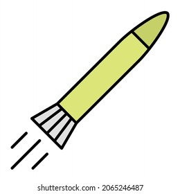 Vectorrocket-Umriss-Design
