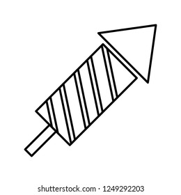 vector rocket fireworks, icon
