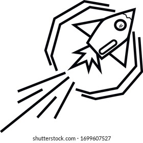 El cohete vector vuela al espacio