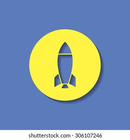 Vector Rocket Icon Isolated