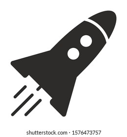 Vector rocket icon. Logo illustration.