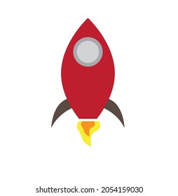vector rocket illustration or logo