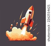 Vector Rocket Image Spaceship Launch