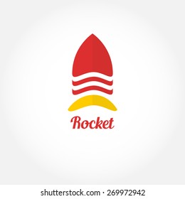 Vector rocket logo symbol. Rocket logotype icon for your business.