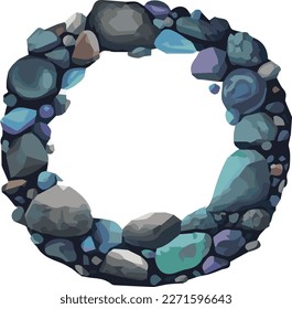 vector rocks and stones elements cave landscaping 