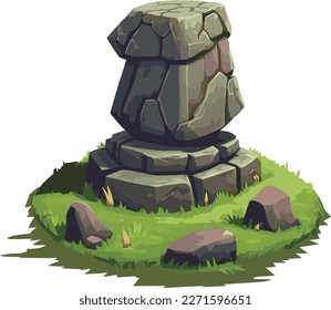 vector rocks and stones elements cave landscaping 