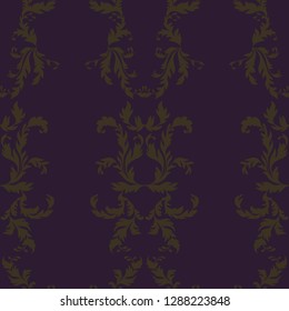 Vector rococo seamless pattern, decorative vintage ornament