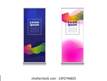 Vector Roll Up Banner Design color full