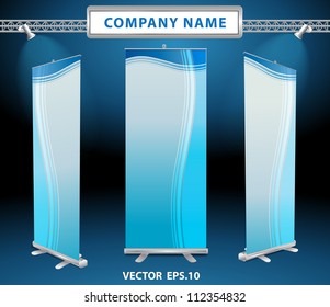 Vector roll up banner display