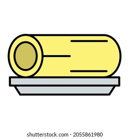 Vector Roll Cake Filled Outline Icon Design
