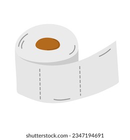 Vector roll tissue paper in flat style