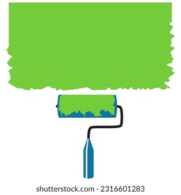 Vector roller brush paint for text