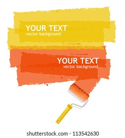 Vector roller brush for text