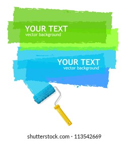 Vector roller brush for text
