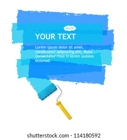 Vector roller brush for text
