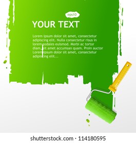 Vector roller brush for text