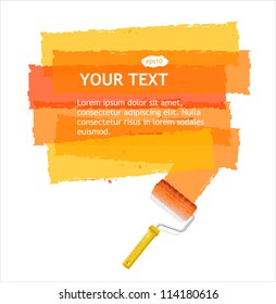 Vector roller brush for text