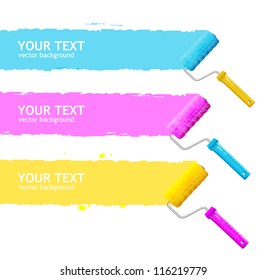 Vector roller brush for text