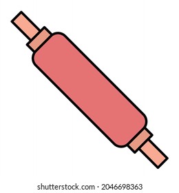 Vector Rolling Pins Filled Outline Icon Design

