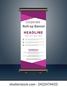 vector rollup banners template with business presentation design template