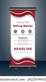 vector rollup banners template with business presentation design template