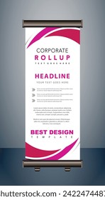 vector rollup banners template with business presentation design template