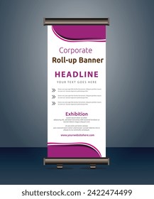 vector rollup banners template with business presentation design template