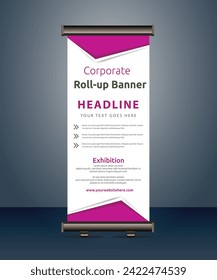 vector rollup banners template with business presentation design template