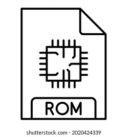 Vector ROM Outline Icon Design
