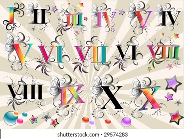 Vector Roman Numeral Set