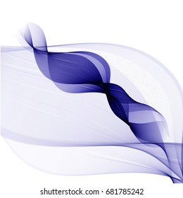 Vector romantic abstract purple background with waves.