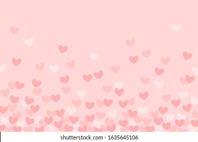 Vector romantic background with cute little hearts for Valentine's Day 