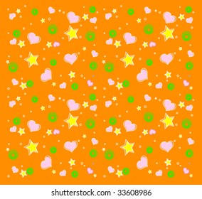 Vector romantic background - pastel baby and holiday pattern.