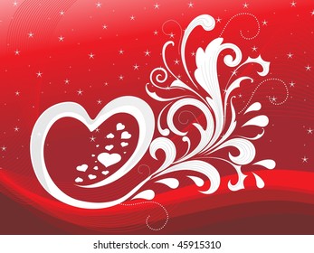 vector romantic background for valentine day