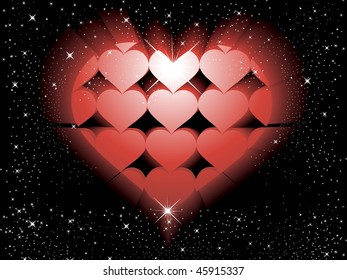 vector romantic background for valentine day