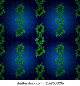 Vector romantic background for web pages, wedding invitations, textile, wallpaper. Watercolor floral pattern in black, green and blue colors.