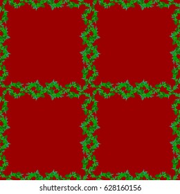 Vector romantic background for web pages, wedding invitations, textile, wallpaper. Watercolor floral pattern on a red background.