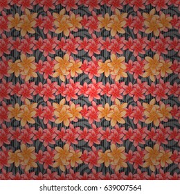 Vector romantic background for web pages, wedding invitations, textile, wallpaper. Watercolor plumeria flowers seamless pattern on a gray background.