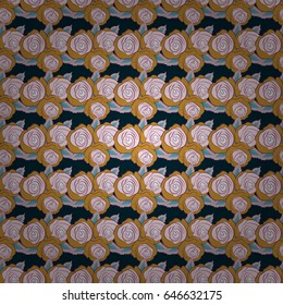 Vector romantic background for web pages, wedding invitations, textile, wallpaper. Watercolor floral pattern in blue and yellow colors.