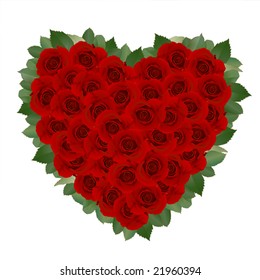 Vector. Romantic Card With Red Rose