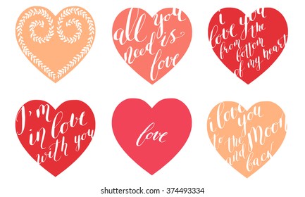 Vector romantic collection